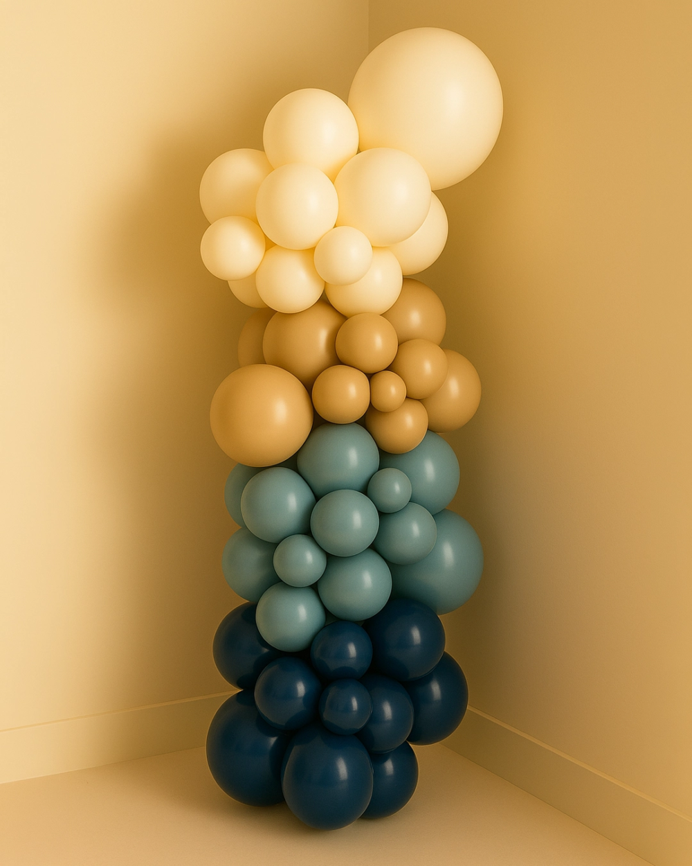 Classic Luxe balloon garland kit in neutral and metallic tones